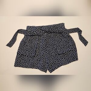 Joe Fresh Navy and White Leaf Print Shorts
